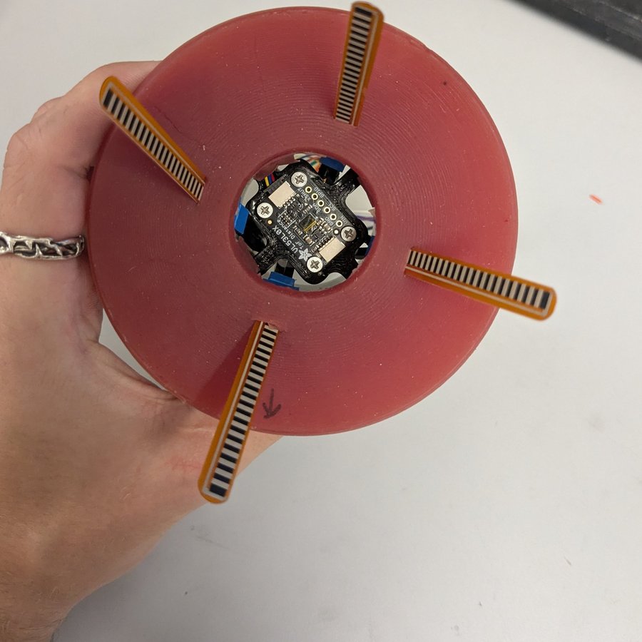 Top-down view into the suction cup