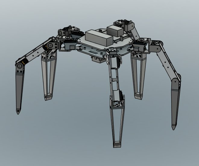 Fusion 360 render of the full Rocky assembly without the shell